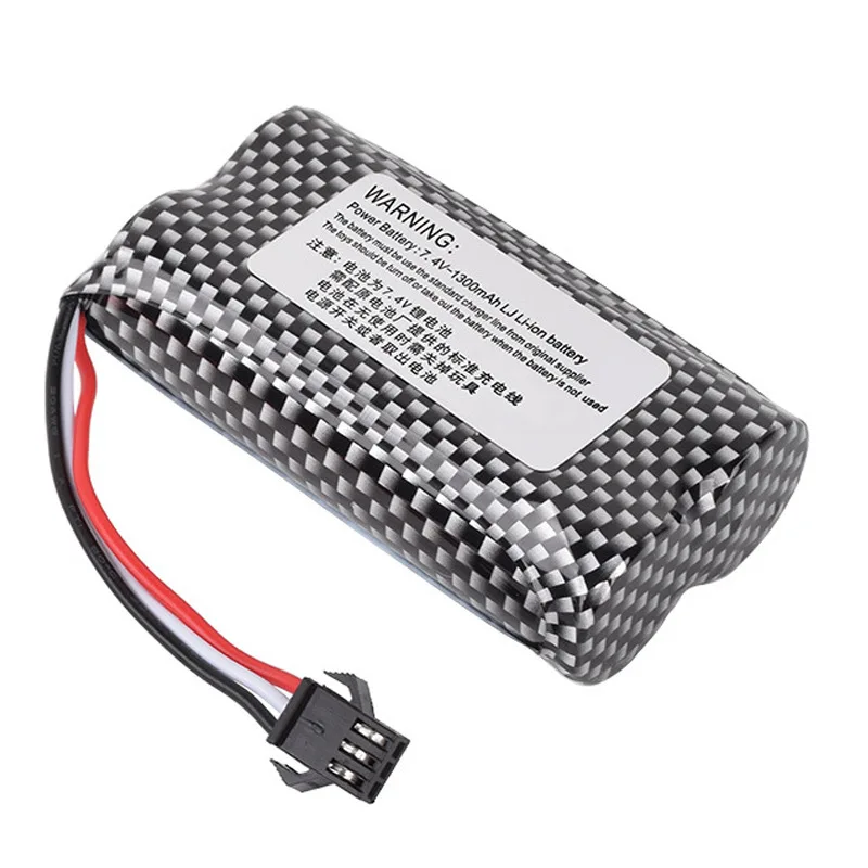 7.4V 1300mAh Battery Remote Control Car Battery MN128 MN78 LC79 for Watch Gesture Sensing Twisted RC stunt car SM3P