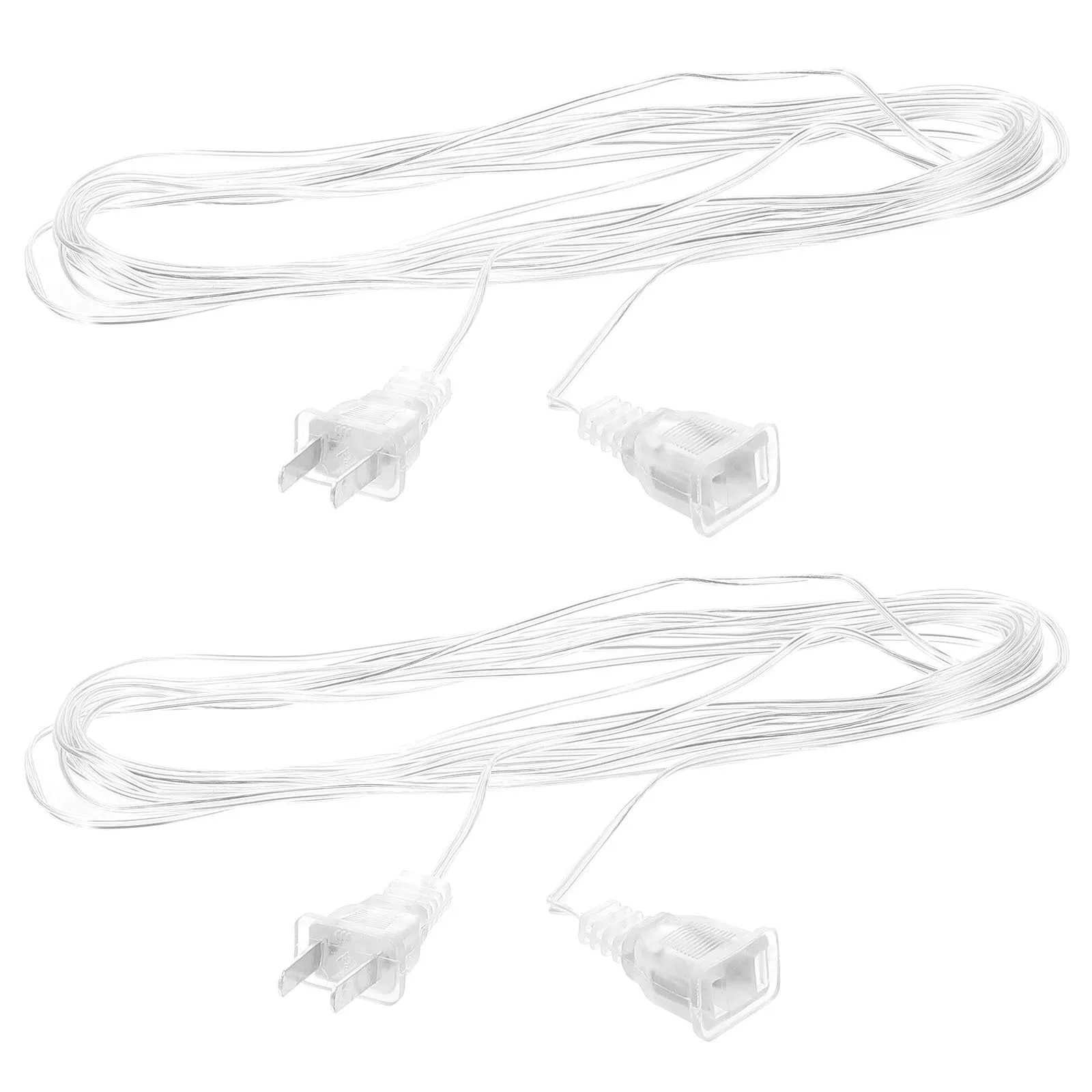 2 قطعة سلك تمديد واضح لأضواء عيد الميلاد داخلي خارجي متعدد الحزمة تصميم سهل الاستخدام سلك تمديد واضح #2