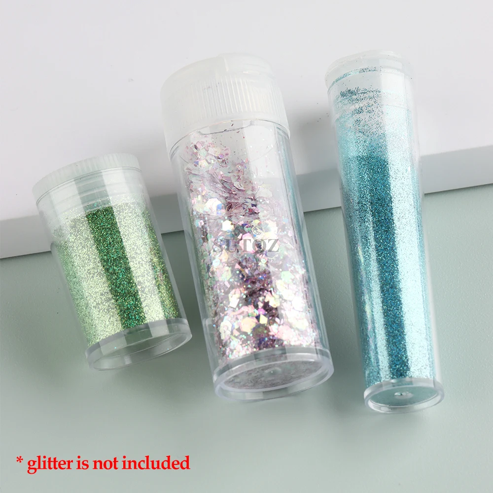 Acryl Pulver Halter Dip System Französisch Maniküre Werkzeuge Nagel Glitter Recycling Box Leere Klar Nail art Container Organizer NTZRF