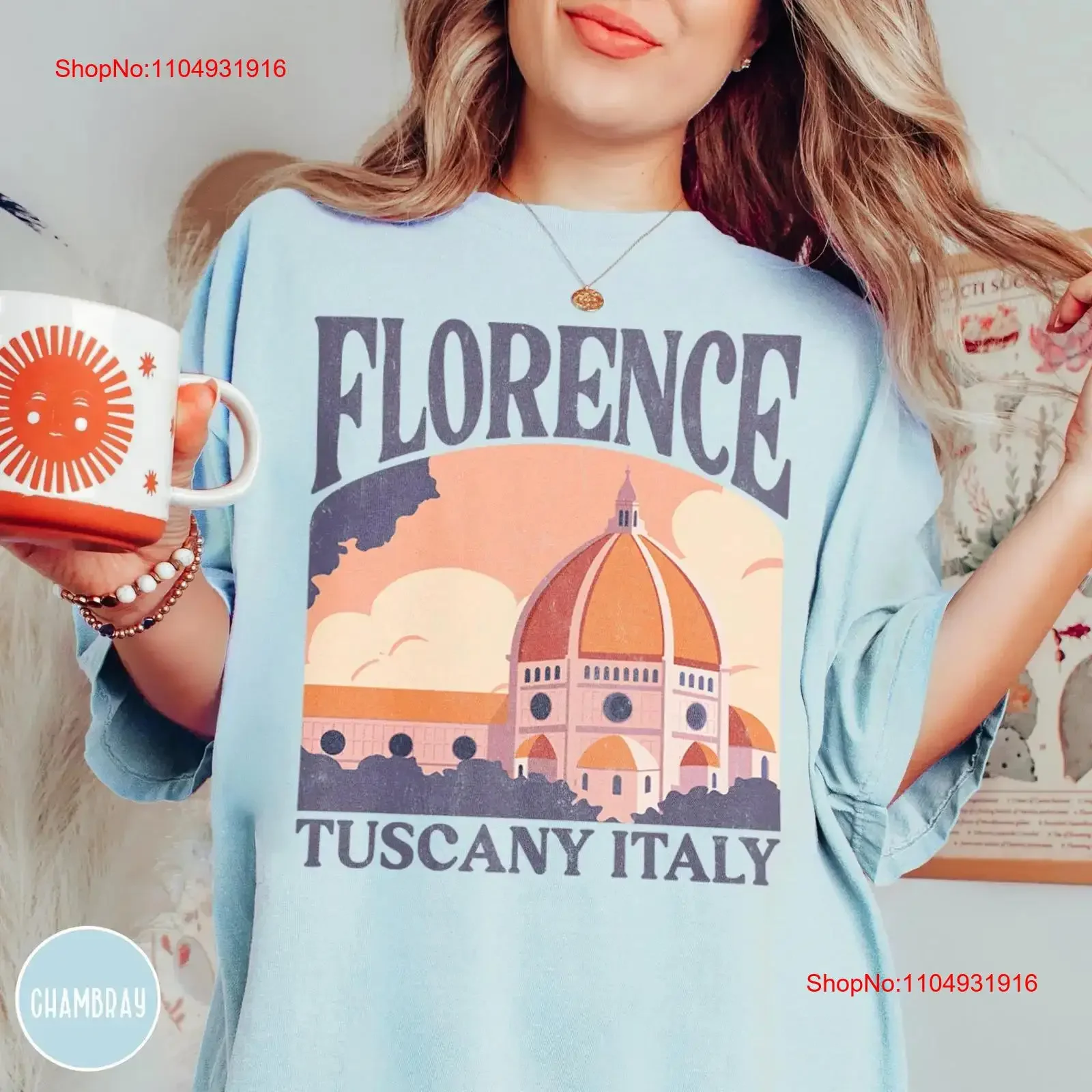 

Футболка Florence Italy Italia Toskania Travel Trip, винтажный стильный топ для повседневной носки, растягивающаяся уличная мода