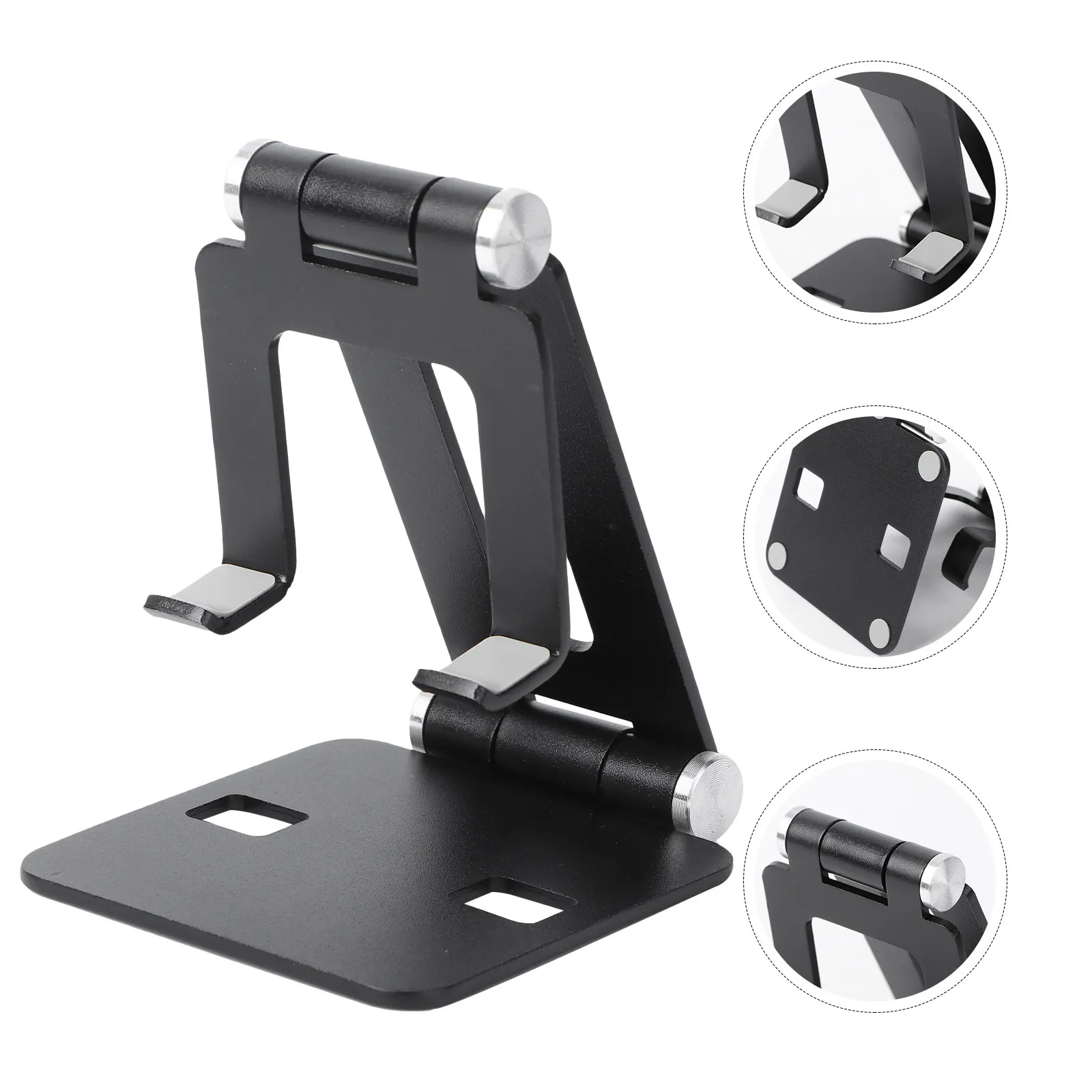 

Folding Phone Stand Adjustable Tablet Holder for Desk Compatible 4-13inch Phones Tablets Alloy Steel Phone Holder