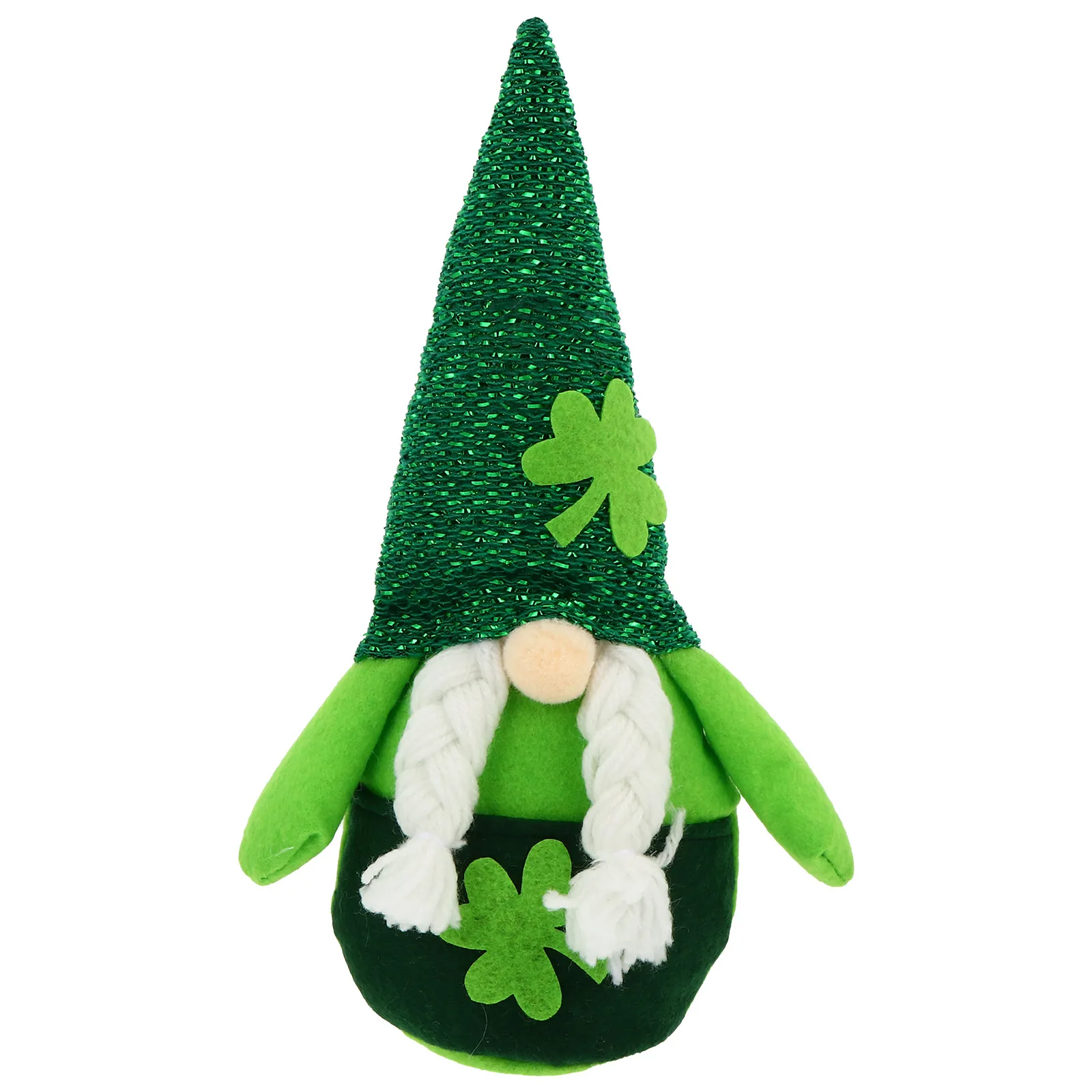 

1Pcs St Patrick's Day Gnome Faceless Desktop Decor Braid No Leg Cartoon Ornament Party Decoration Home Accent Gnome