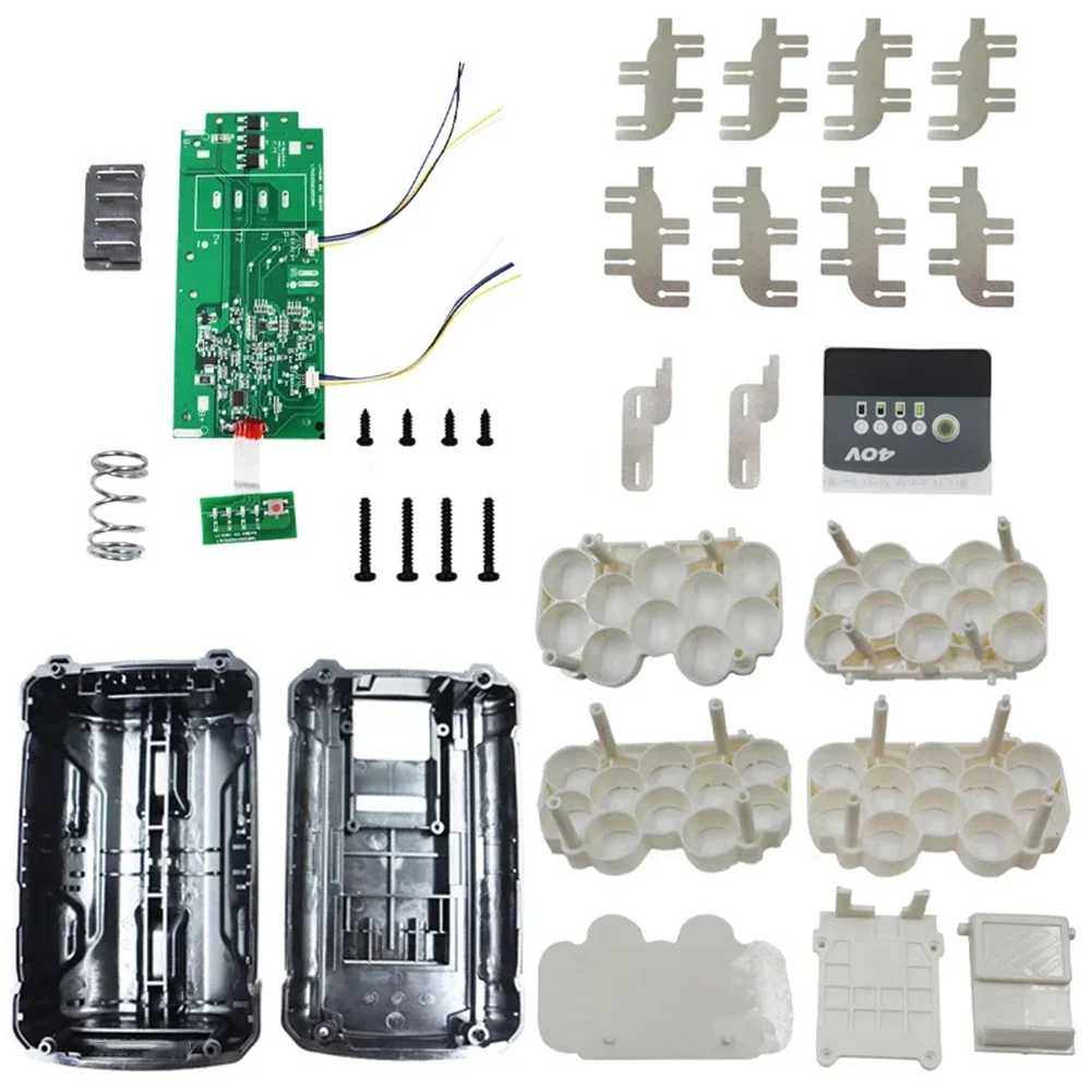 

40V Lithium Battery Shell Kit Case PCB Protection Board For OP4040 OP4026A OP4050 Repair Parts Black Plastic