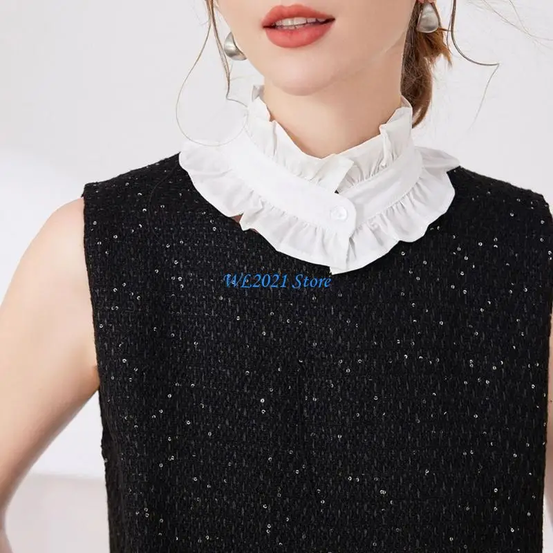 

G5GC Detachable Ruched Collar Girls Clothes Shawl for Shirt or Dress