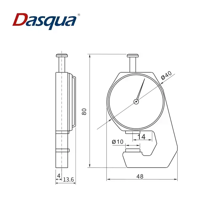Dasqua 0-10mm Hardened and Precision Thickness Gauge With Steel or Ceramic Measuring Faces