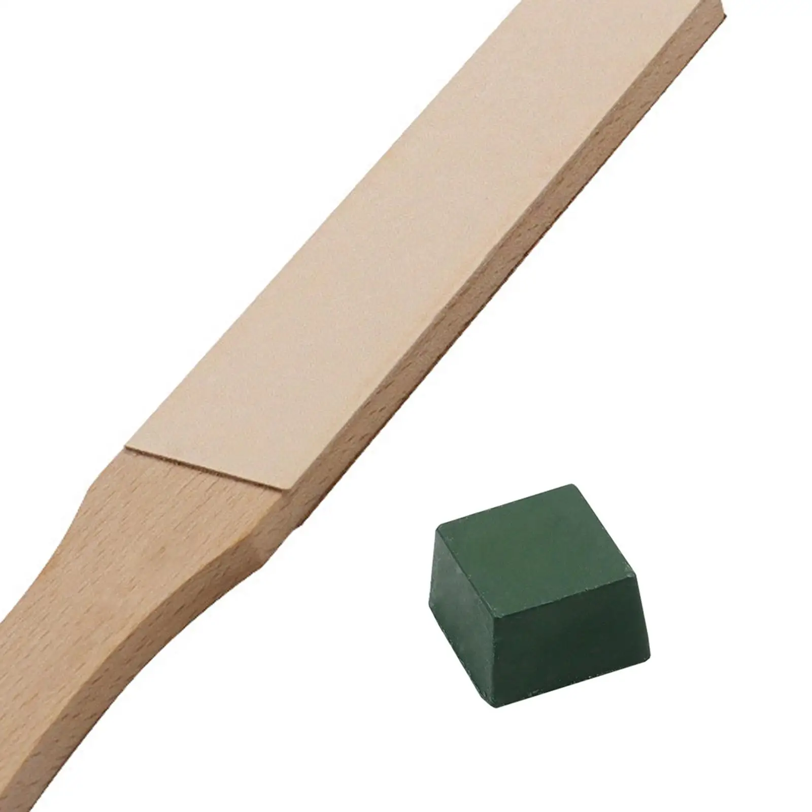 Leather Strop Set ,Double Sided Leather Sharpening Board Buffing Compound