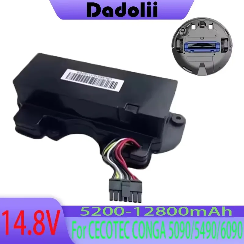 

14.8V 12800mAh Li-ion Replacement Battery for CECOTEC CONGA 5X90 & Netease NIT Robot Vacuums High-Capacity with BMS Protection 2