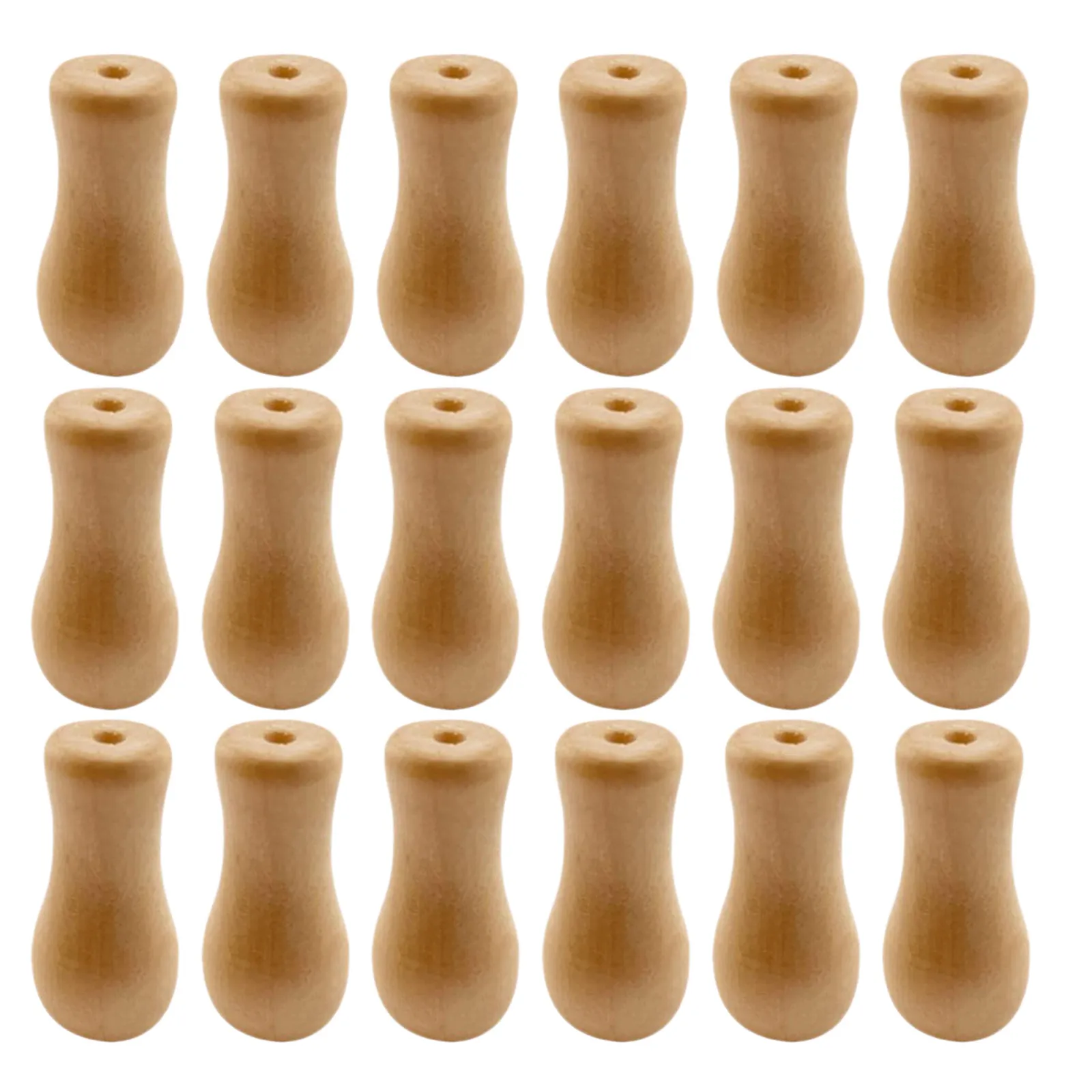 Wooden Blind Pull Knobs 24 Pack Yellow Cord Tassels for Roller Shades Window Blinds Curtains Pull Handles