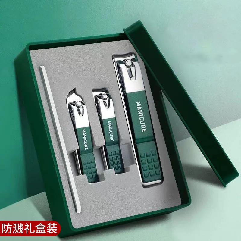 

6 piece Set Stainless Steel Splash Proof Nail Clipper Set Portable Household Manicure Pedicure Tool Kit for Home Use