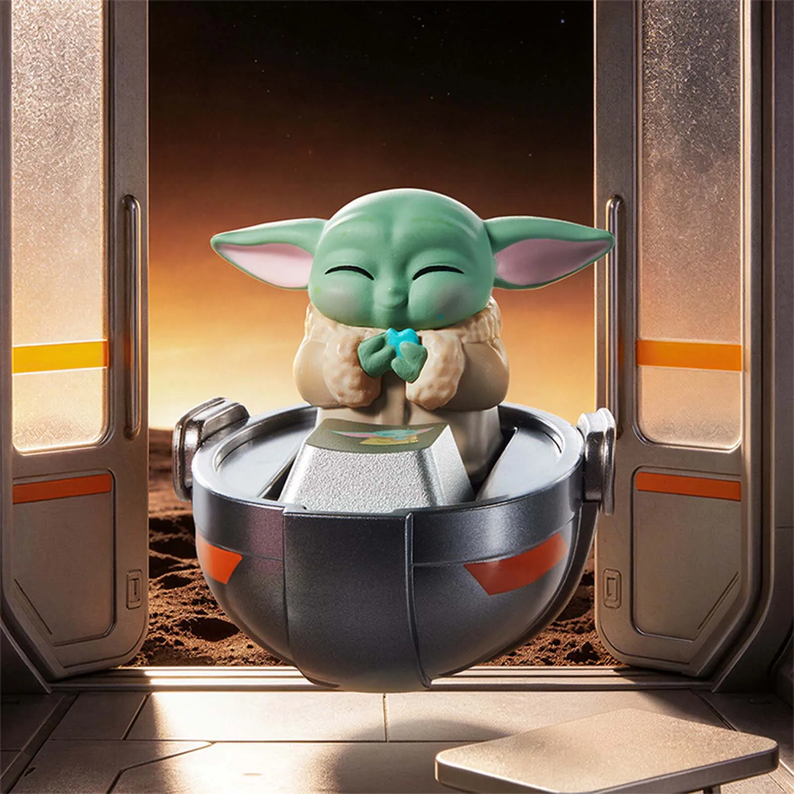 Star Wars Grogu Keycap Blind Box Mandalorian Baby Yoda Keyboard Key Cap Mystery Figure Collectible Cute Desktop Decoration Gift