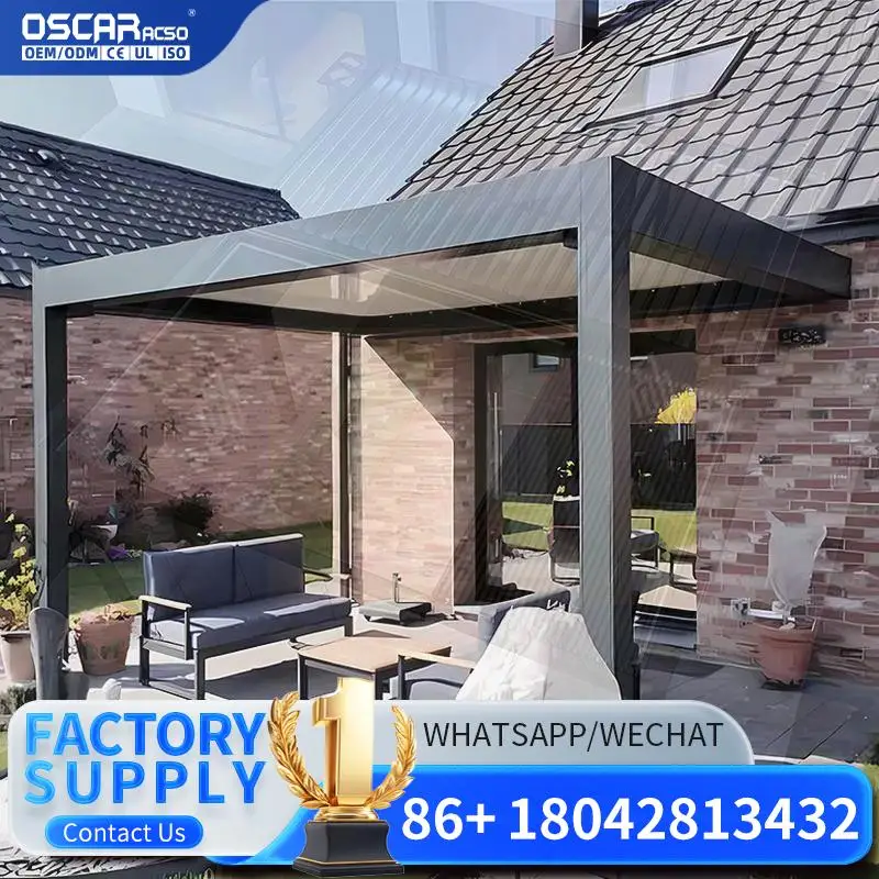 

Автоматический водонепроницаемый моторизованный чехол для патио с жалюзи для наружного балкона и садовой беседки США