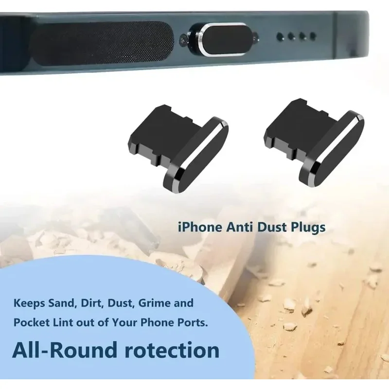 قابس غبار لمنفذ شحن الهاتف الخليوي مع فرشاة تنظيف لهاتف iPhone 15 Pro Max Plus مجموعة منظف Samsung Xiaomi iOS Type C