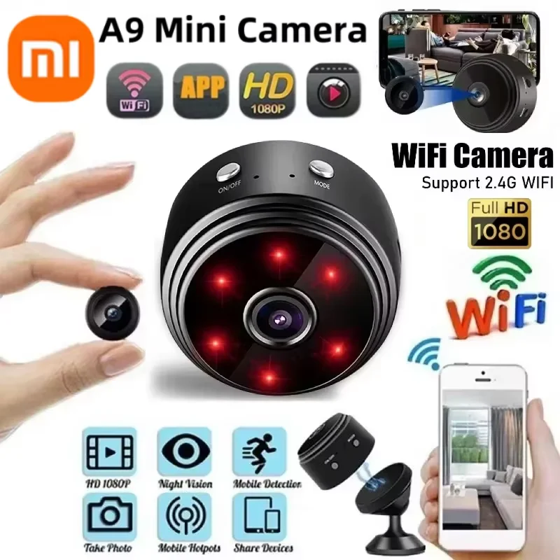 Xiaomi A9 Mini Camera Wifi 1080P HD Wireless Security Monitor For Home Night Version Protection Remote Intelligent Camcorder New