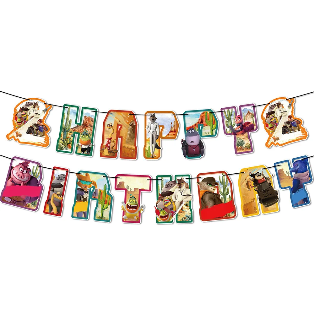 Nieuwe Bad Guys Thema Kids Movie Party Decoraties DIY Scene Setup Supplies