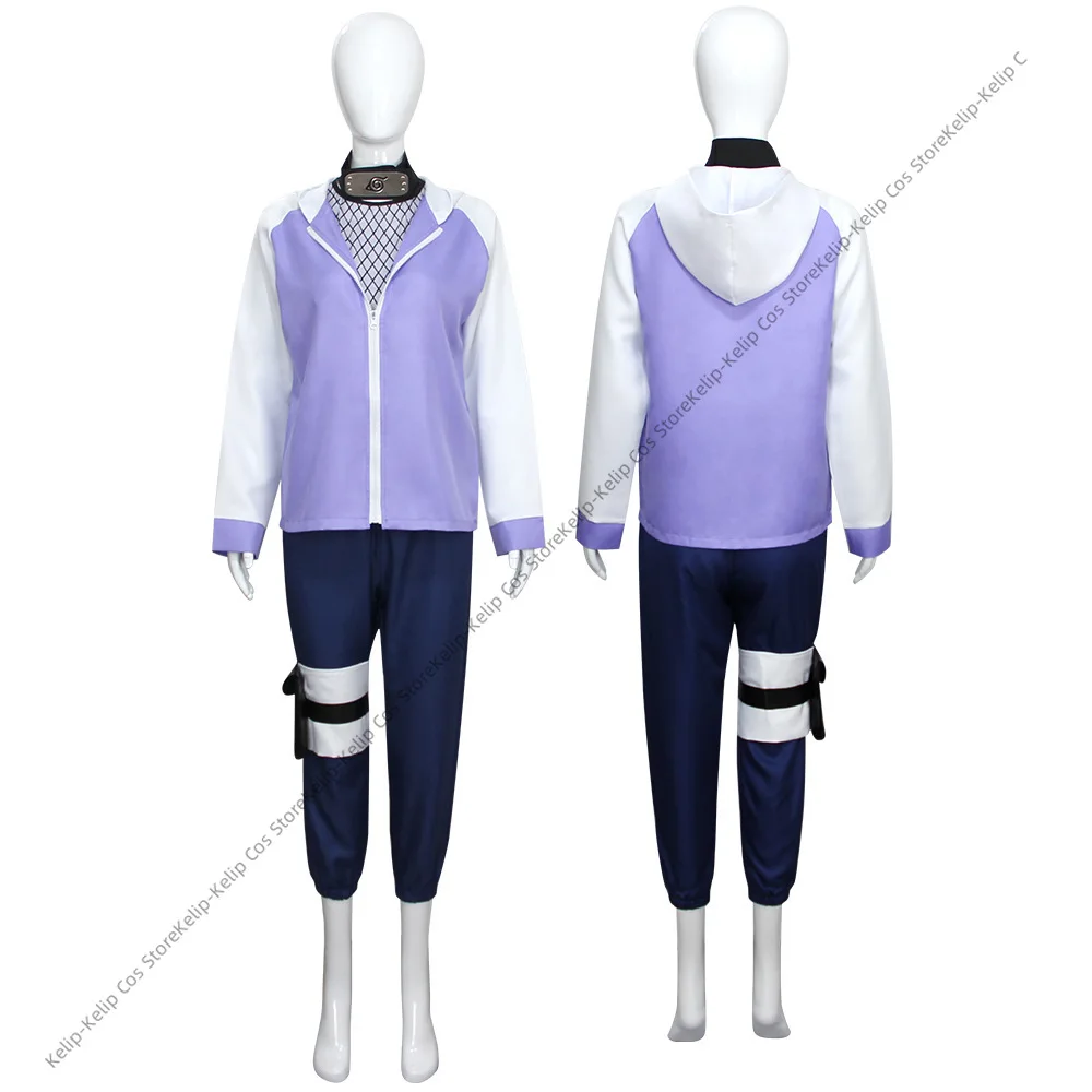Traje de Cosplay Hyuga Hinata، chaqueta، pantalones، fiesta de Halloween، ropa regalo Navidad