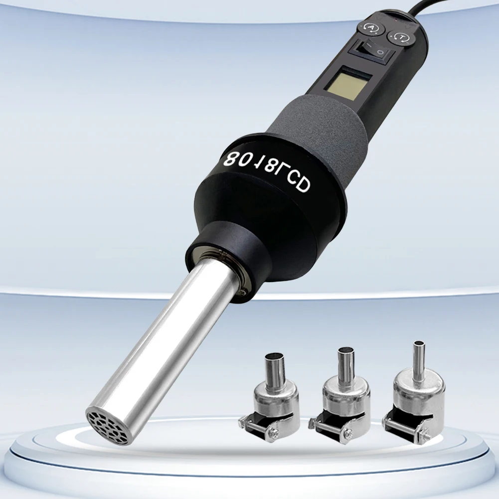 Микро-тепловая пушка 110 В 220 В, 450 Вт, паяльная станция горячего воздуха, ЖК-дисплей, цифровая паяльная фен, регулируемая температура для IC SMD BGA