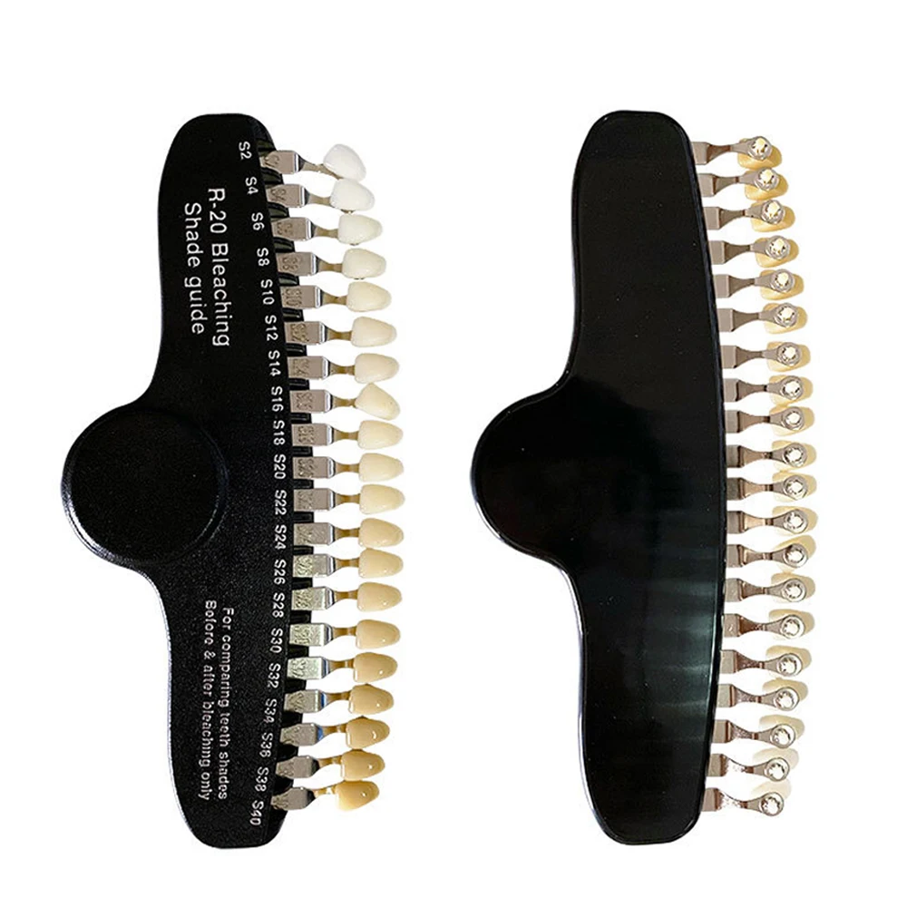20/27 Colors Porcelain 3D Dental Teeth Whitening Shade Guide Tooth Bleaching with Removable Tabs Dental Supplies