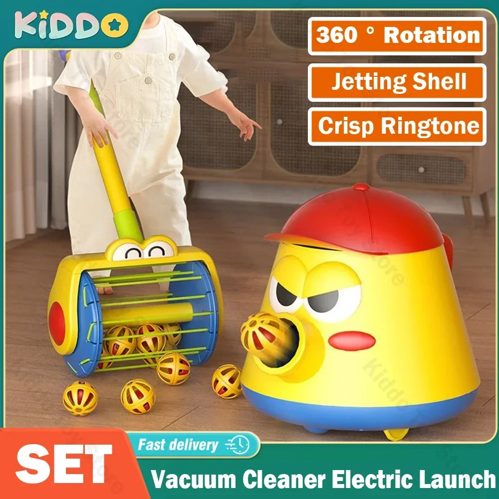Aspirapolvere per bambini Palla di lancio elettrica Irrigazione a bolle Cattura esterna può spruzzare giocattoli push per regali di compleanno di NATALE per bambini
