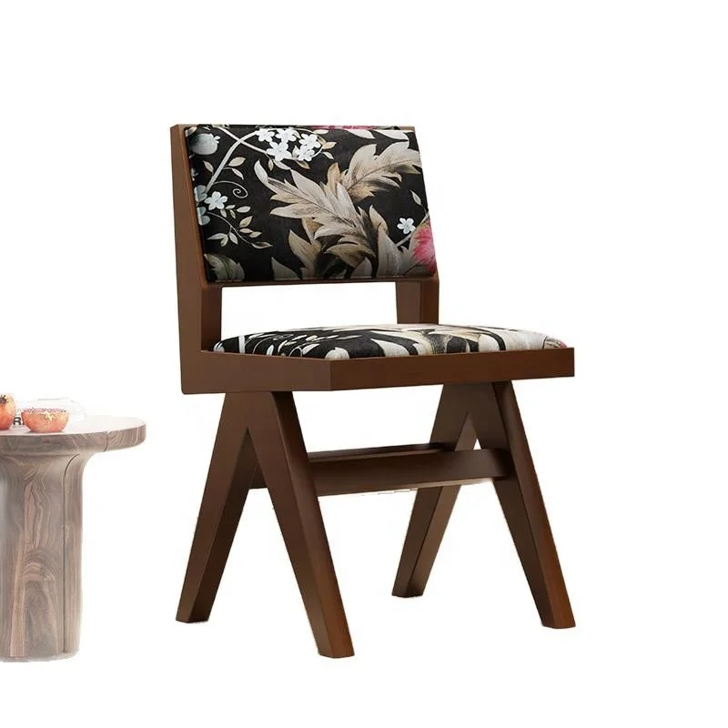 

/ High Quality Modern Thickened Solid Wood Upholstered Dining Chairs Velvet Armchairs For Home