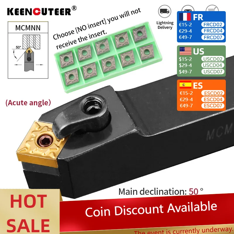 

MCMNN1616H12-80 MCMNN2020K12-80 MCMNN2525M12-80 Внешний держатель токарных станков CNMG Вставки Карбида MCMNN токарный станок для резки набор инструментов инструменты резцы токарные