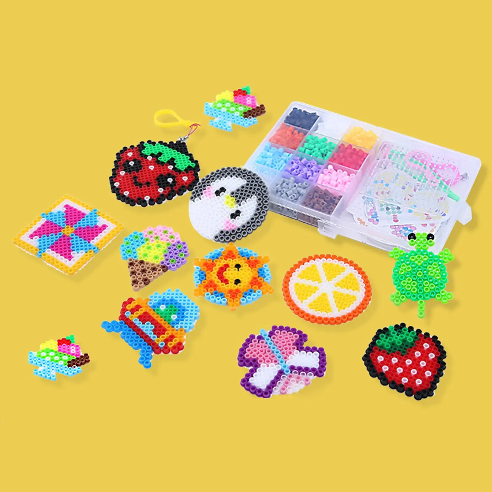 

Colorful Fuse Beads Kit Hama Beads Handmade Craft Fusion Iron Beads for Toy