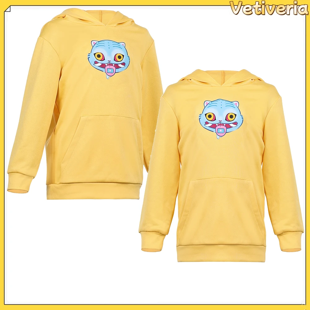 

Cartoon Demons Hunters Kids Zoey Hoodie Hooded Casual Sweatshirt Outfits Halloween Carnival Party Cosplay Costume Girls Suit