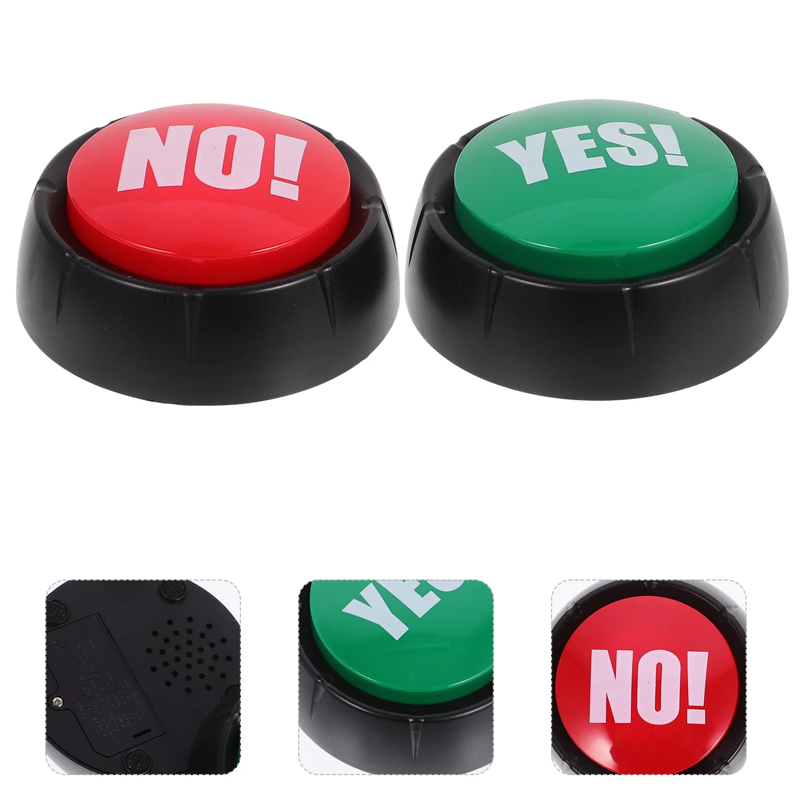 

2 Pcs Voice Button Toy Buzzer Sound Office Gifts Yes No Responder Talking Novelty Buttons Luey Noise Maker Prank Big For Office