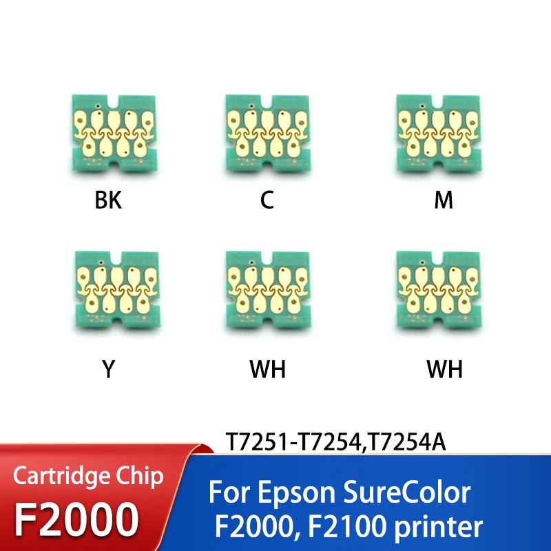 New Upgrade T7251-T725A Ink Cartridge Chip  For Epson SureColor F2000 F2100 SC-F2000 SC-F2100 Ink Cartridge Chips