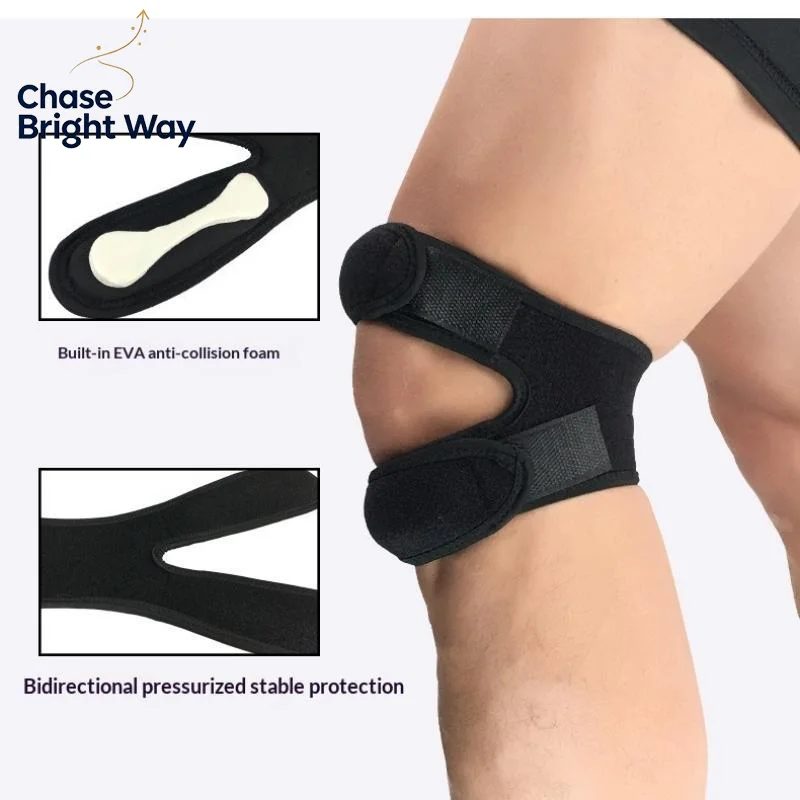 1Pc Adjustable Patellar Tendon Knee Support Strap, Shock Absorbing Compression Knee Brace Sleeve For Basketball Sports