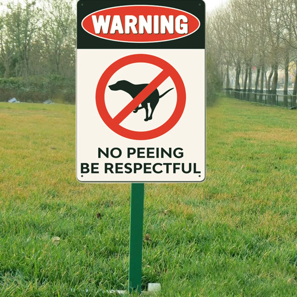 

3pcs Iron Pet Dog Warning No Peeing No Toilet Sign Outdoor Yard Lawn Vintage Hanging Decor Be Respectful Garden Iron