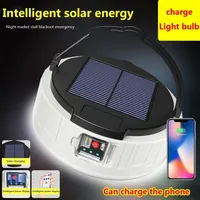 Solar Led Camping Light Outdoor Remote Control 3 Modes Tent Lamp Portable Rechargeable Lanterns Emergency Lights for BBQ Fishing