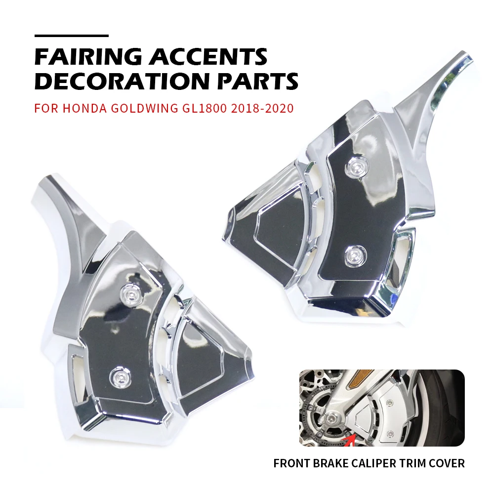 Front Brake Caliper Cover For Honda Goldwing GL1800 2018~2022 Motorcycle Chrome Fairing ABS Plastic Chrome Decoration Parts