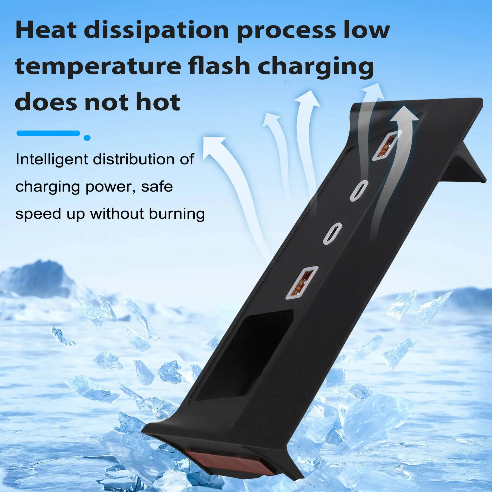 Compatible Car USB Type-C Splitter Adapter Fast Charger Shunt HUB Docking Station for 2021-2024