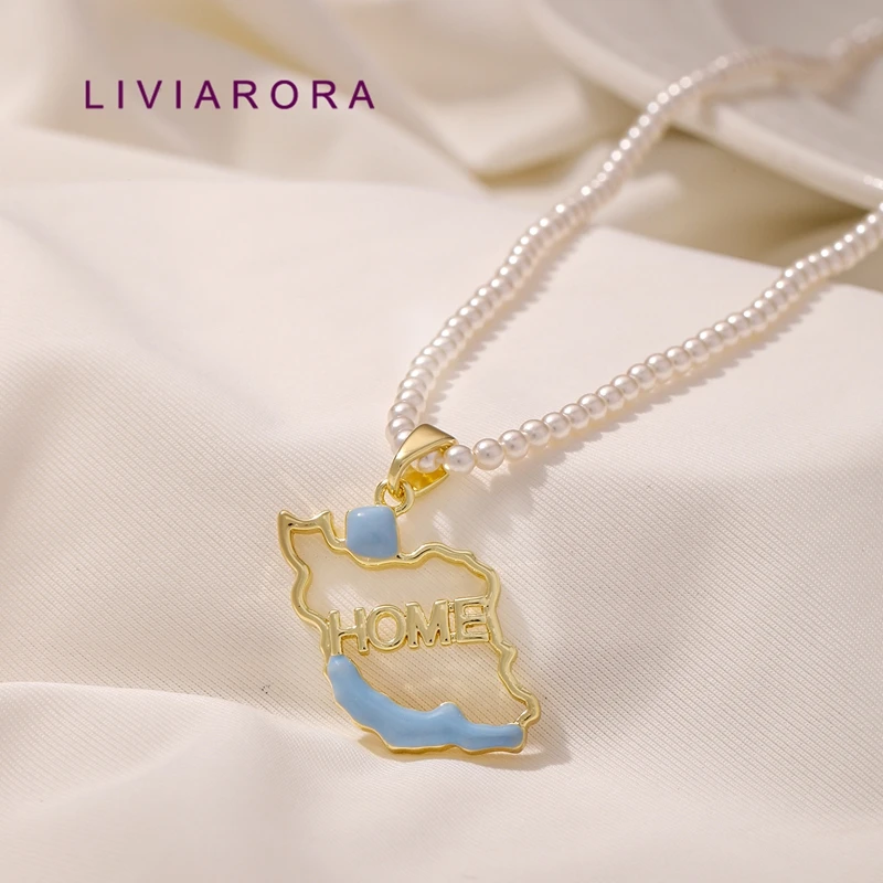 1/2/3Pcs 18K Gold Plated Brass Iran Map Pendant For Jewelry Making,Letter Home Enamel Country Outline Charms For Necklace Making