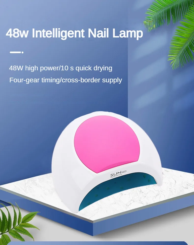 Sun2C UV Nail Lamp 48W Gel Polish Dryer Pedicure Light Manicure Lamp Nail Art Gel Dryer Machine Nail LED Lamp non Black Handed