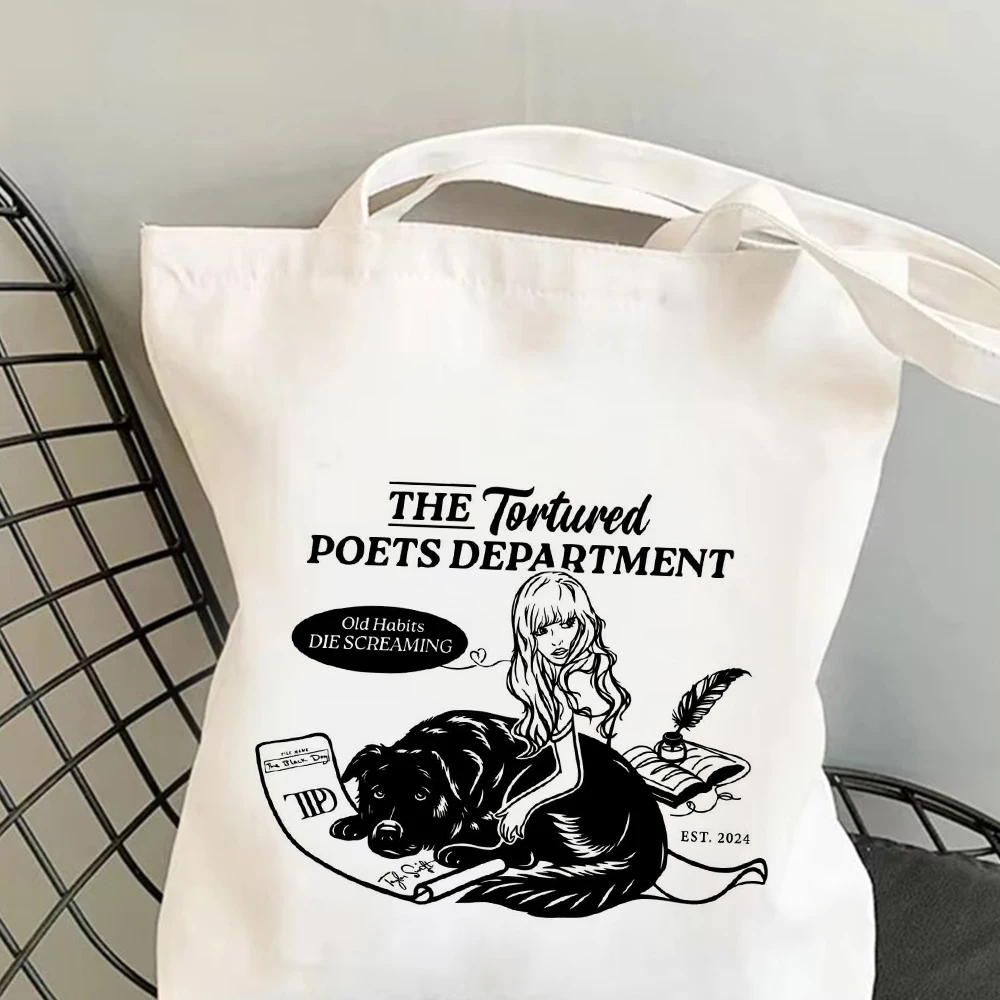 Tortured Poets Department Old Habits Die Screaming Shoulder Bag Makeup Bag Perfect Travel Beach Birthday Gifts for Women