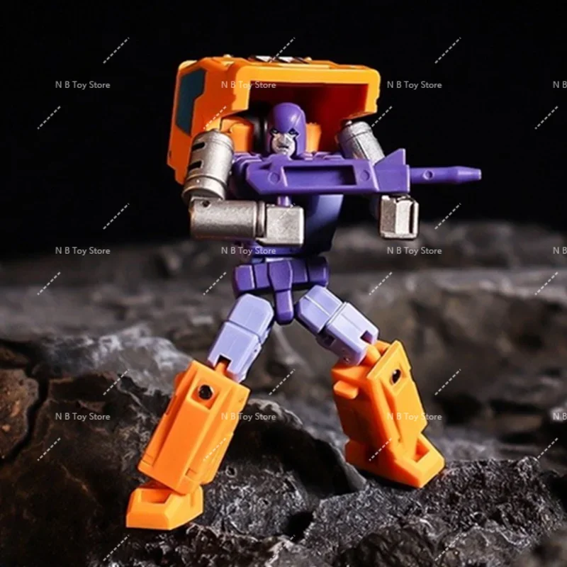 Square and Magical Action Figures for Children, Mini Transformation Robot with Box, MSB16A, Flee, Metallic Color, New, in Stock