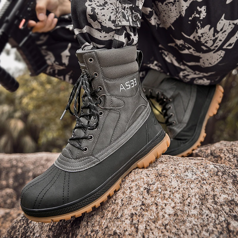New Men Tactical Boots Breathable Anti-Slip Military Brand Hunting Hiking Shoes Waterproof Desert Motorcycle Army Climbing Shoes