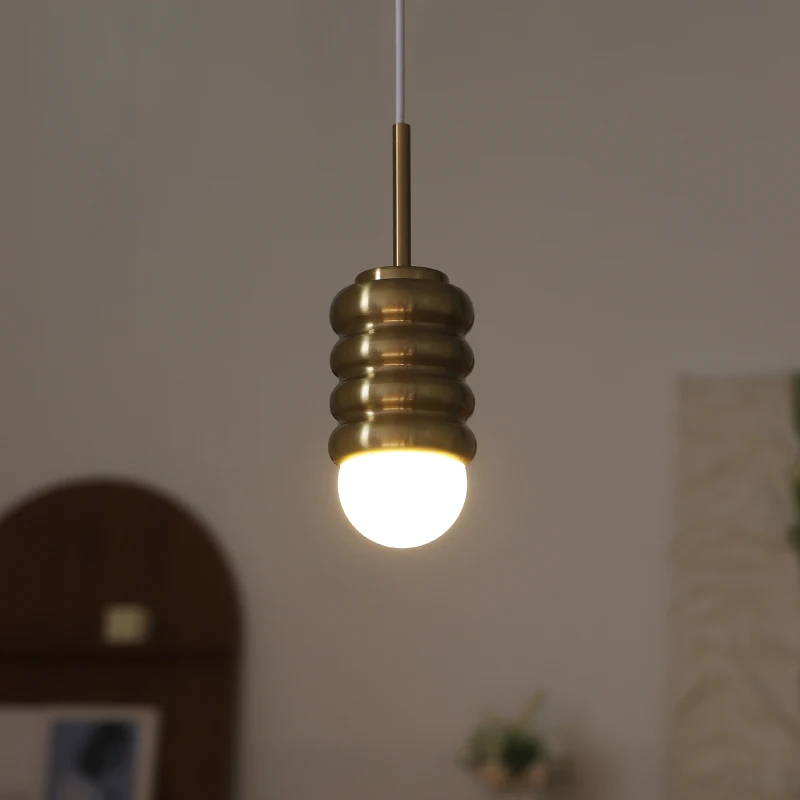 SANDYHA Modern Cream Pendant Lights Nordic Bedroom Living Room Bedside Lamp Designer Lighting Fixtures Creative Home Decor