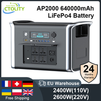 CTOLITY 2600W AC Portable Power Station  2400W 2048WH 1800W 1024wh Camping LiFePo4 Backup Solar Generator Outdoor RV Home