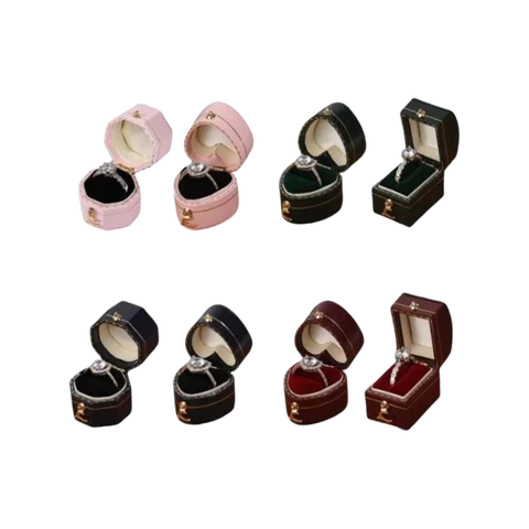 Storage Organizer Octagonal Earrings Ring Box Square Heart Shaped Jewelry Display Case High-quality Jewelry Case Wedding