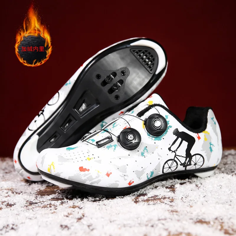 Winter Men Triathlon Cycling Shoes Mountain Bike Women SPD Cleats Rotating Road Shoes Bicycle Sneakers