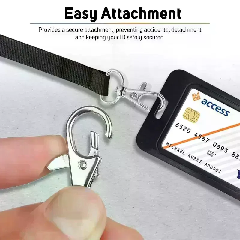 100pcs Silver Clip Hooks For Making ID Rope 360 Rotating Rust Proof For Bags Keychains Pendants