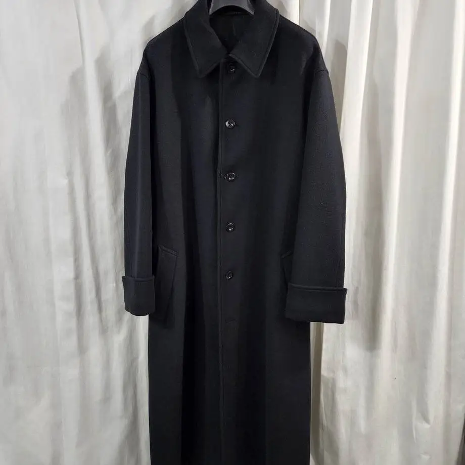 

ТОП-ЯМАМОТО ® Черный длинный плащ в стиле ретро, женское универсальное пальто с лацканами