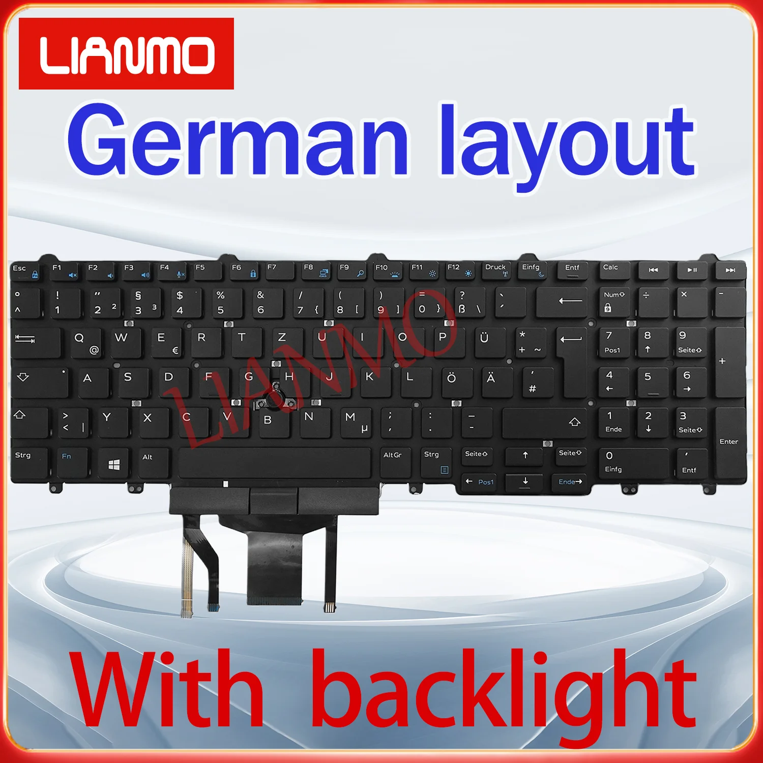 US/DE/SP/LA/UK/FR For Dell Latitude E5550 E5570 5580 5590 5591 P53F M3510 3520 7510 7710 7720 7510 7520 backlight keyboard