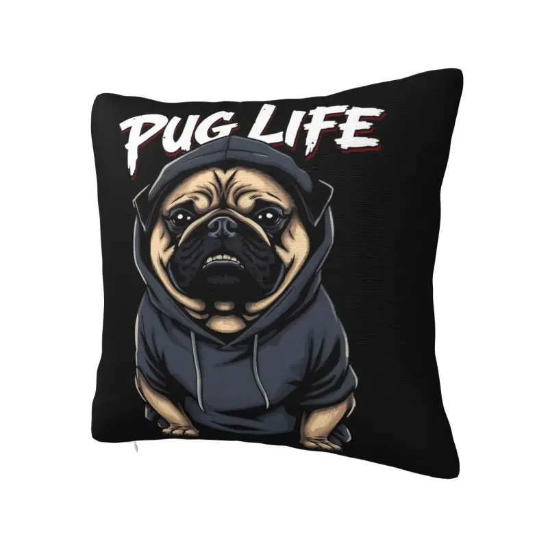 Luxury Pug Life Cushion Cover 66x66cm Velvet Pillow Case for Sofa Square Pillowcase Living Room Decoration