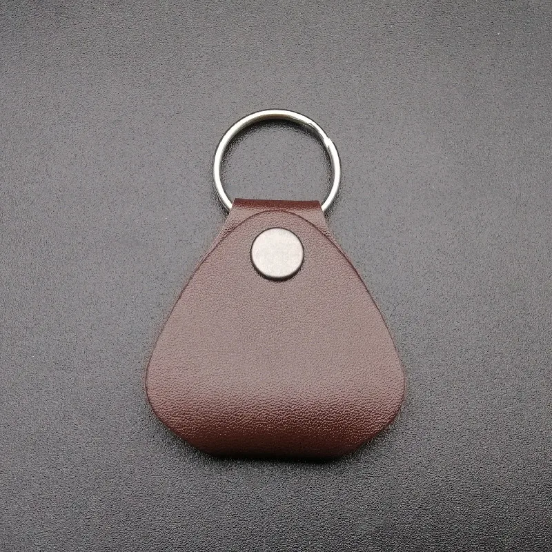 10/30Pcs Guitar Picks case Coin Purse Faux Leather Key Chain Style Guitar Picks Holder Plectrums Case Bag Key Ring Brown