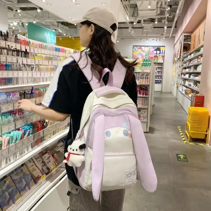 حقيبة ظهر للأطفال من سينامورول للسفر والطلاب، سعة كبيرة، صيفية طازجة حلوة مقاس 14 بوصة، حزمة كمبيوتر