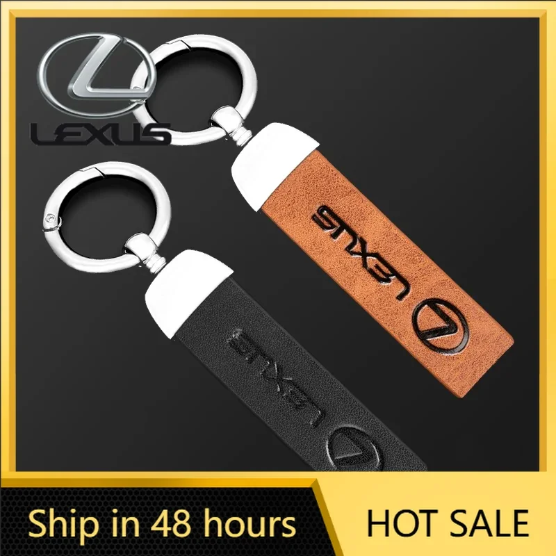 

Car Sticker Lexus Car Vintage Leather Keychain Ring Zinc Alloy Chain Key For NX300h CT200h IS460 IS200 UX250h RX450h IS250 NX ES