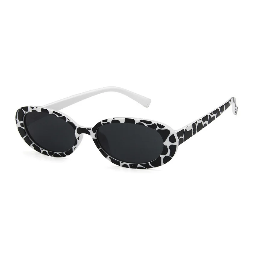 SHONEMES Retro Oval Sunglasses Stylish Small Frame Shades Outdoor UV400 Sun Glasses Black Spot Tortoise for Women